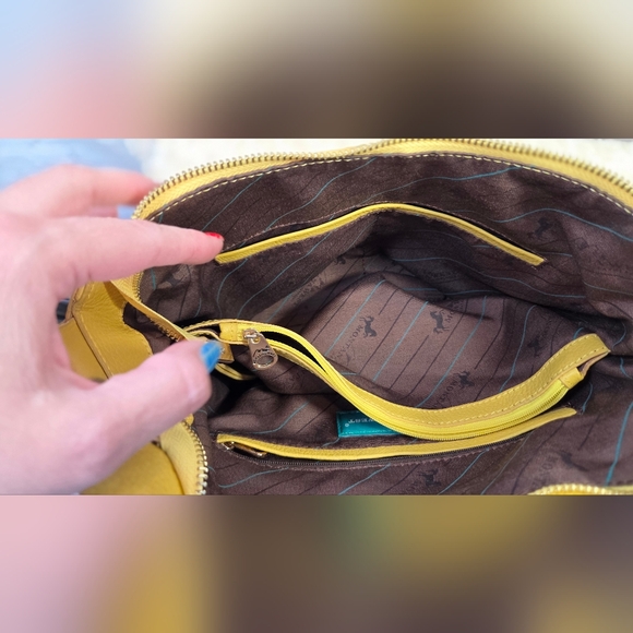 Montana West Yellow Slouchy Shoulder Bag with Studded Details - Picture 12 of 15